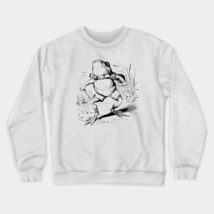 Cottagecore Frog Gentleman With Bowtie, Vintage Aesthetic Toad Crewneck Sweatshirt